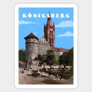 Konigsberg, Prussia, Germany.Retro travel poster Sticker